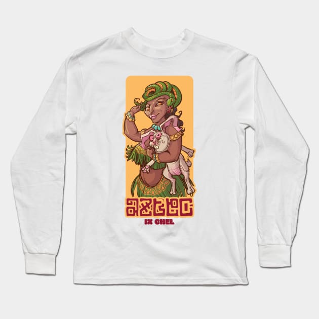 Ix Chel - Aztec goddess Long Sleeve T-Shirt by AntonVTokarev